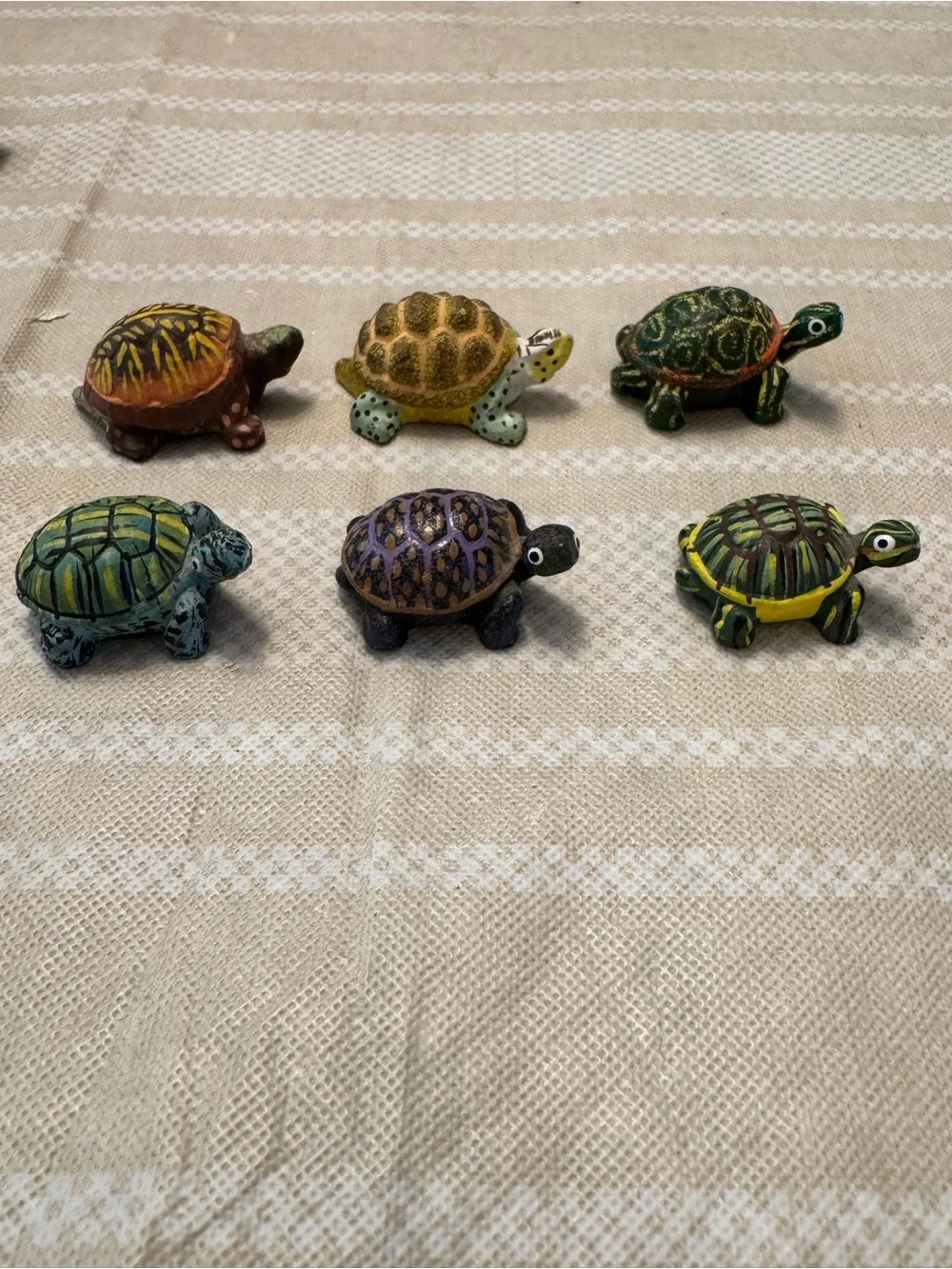 Tiny Painted Turtle Figurines